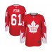 Men Toronto Maple Leafs #61 Nic Petan Authentic Red Alternate Hockey Stitched Jersey