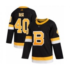 Men Boston Bruins #40 Tuukka Rask Authentic Black Alternate Hockey Stitched Jersey