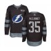 Men Tampa Bay Lightning #35 Curtis McElhinney Authentic Black 1917-2017 100th Anniversary Hockey Stitched Jersey