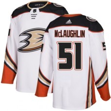 Men Adidas Anaheim Ducks #51 Blake McLaughlin Authentic White Away NHL Jersey