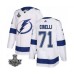 Men Adidas Lightning #71 Anthony Cirelli White Home Authentic 2021 Stanley Cup Stitched Jersey