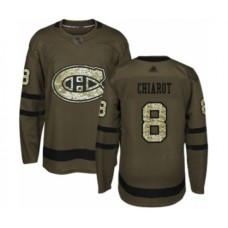 Men Montreal Canadiens #8 Ben Chiarot Authentic Green Salute to Service Hockey Stitched Jersey