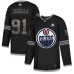 Men Adidas Edmonton Oilers #91 Drake Caggiula Black Authentic Classic Stitched NHL Jersey