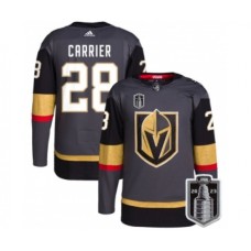 Men Vegas Golden Knights #28 William Carrier Gray 2023 Stanley Cup Final Stitched Jersey