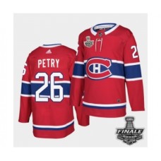 Men Adidas Canadiens #26 Jeff Petry Red Road Authentic 2021 Stanley Cup Stitched Jersey