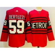 Men Detroit Red Wings #59 Tyler Bertuzzi Red 2022-23 Reverse Retro Stitched Jersey