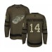 Men Detroit Red Wings #14 Robert Mastrosimone Authentic Green Salute to Service Hockey Stitched Jersey