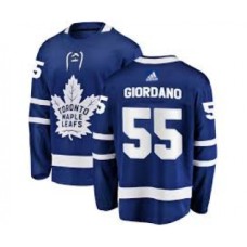 Men Toronto Maple Leafs #55 Mark Giordano Royal Blue Adidas Stitched NHL Jersey