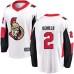 Men Ottawa Senators #2 Dylan DeMelo Fanatics Branded White Away Breakaway NHL Jersey