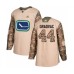 Men Vancouver Canucks #44 Tyler Graovac Authentic Camo Veterans Day Practice Hockey Stitched Jersey