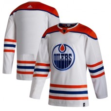 Men Edmonton Oilers adidas Blank White 2020-21 Reverse Retro Authentic Stitched Jersey