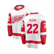 Men Detroit Red Wings #22 Wade Megan Authentic White Away Fanatics Branded Breakaway NHL Jersey