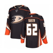 Men Adidas Anaheim Ducks #62 Andrej Sustr Premier Black Home NHL Jersey