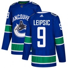 Men Adidas Vancouver Canucks #9 Brendan Leipsic Authentic Blue Home NHL Jersey