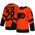 Men Adidas Philadelphia Flyers #28 Claude Giroux Orange Authentic 2019 Stadium Series Stitched NHL Jersey