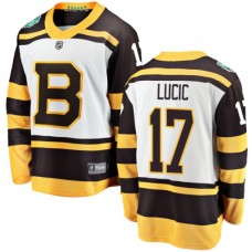 Men Boston Bruins #17 Milan Lucic White 2019 Winter Classic Fanatics Branded Breakaway NHL Jersey