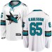 Men San Jose Sharks #65 Erik Karlsson Fanatics Branded White Away Breakaway NHL Jersey