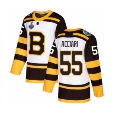 Men Boston Bruins #55 Noel Acciari Authentic White Winter Classic 2019 Stanley Cup Final Bound Hockey Jersey