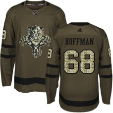 Men Adidas Florida Panthers #68 Mike Hoffman Premier Green Salute to Service NHL Jersey