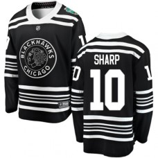 Men Chicago Blackhawks #10 Patrick Sharp Black 2019 Winter Classic Fanatics Branded Breakaway NHL Jersey