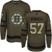 Men Adidas Boston Bruins #57 Tommy Wingels Authentic Green Salute to Service NHL Jersey