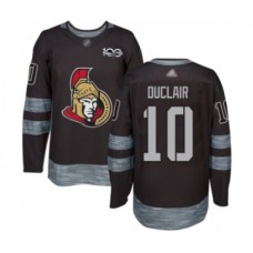 Men Ottawa Senators #10 Anthony Duclair Authentic Black 1917-2017 100th Anniversary Hockey Stitched Jersey