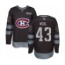 Men Montreal Canadiens #43 Jordan Weal Authentic Black 1917-2017 100th Anniversary Hockey Stitched Jersey