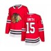 Men Chicago Blackhawks #15 Zack Smith Authentic Red Home Hockey Stitched Jersey