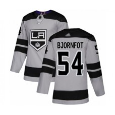 Men Los Angeles Kings #54 Tobias Bjornfot Authentic Gray Alternate Hockey Stitched Jersey