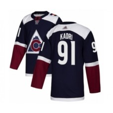 Men Colorado Avalanche #91 Nazem Kadri Authentic Navy Blue Alternate Hockey Stitched Jersey