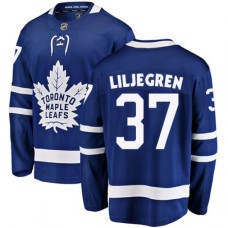 Men Toronto Maple Leafs #37 Timothy Liljegren Authentic Royal Blue Home Fanatics Branded Breakaway NHL Jersey