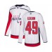 Men Washington Capitals #49 Brett Leason Authentic White Away Hockey Stitched Jersey