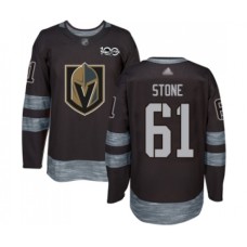 Men Vegas Golden Knights #61 Mark Stone Authentic Black 1917-2017 100th Anniversary Hockey Stitched Jersey