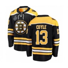 Men Boston Bruins #13 Charlie Coyle Authentic Black Home Fanatics Branded Breakaway 2019 Stanley Cup Final Bound Hockey Jersey