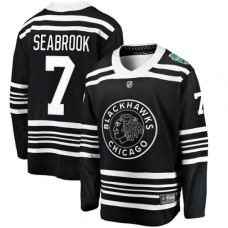 Men Chicago Blackhawks #7 Brent Seabrook Black 2019 Winter Classic Fanatics Branded Breakaway NHL Jersey