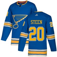 Men Adidas St. Louis Blues #20 Alexander Steen Blue Alternate Authentic Stitched NHL Jersey