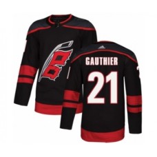 Men Adidas Carolina Hurricanes #21 Julien Gauthier Premier Black Alternate NHL Jersey