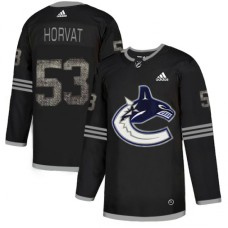 Men Adidas Vancouver Canucks #53 Bo Horvat Black Authentic Classic Stitched NHL Jerse