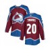 Men Colorado Avalanche #20 Conor Timmins Authentic Burgundy Red Home Hockey Stitched Jersey