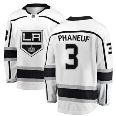 Men Los Angeles Kings #3 Dion Phaneuf Authentic White Away Fanatics Branded Breakaway NHL Jersey