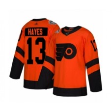 Men Philadelphia Flyers #13 Kevin Hayes Authentic Orange 2019 Stadium Series Hockey Stitched Jersey