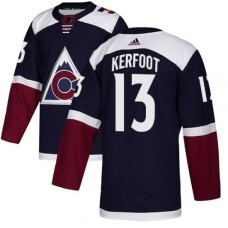 Men Adidas Colorado Avalanche #13 Alexander Kerfoot Authentic Navy Blue Alternate NHL Jersey