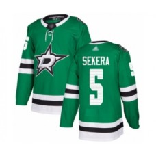 Men Dallas Stars #5 Andrej Sekera Authentic Green Home Hockey Stitched Jersey