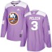 Men Adidas New York Islanders #3 Adam Pelech Authentic Purple Fights Cancer Practice NHL Jersey