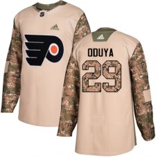 Men Adidas Philadelphia Flyers #29 Johnny Oduya Authentic Camo Veterans Day Practice NHL Jersey