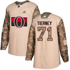 Men Adidas Ottawa Senators #71 Chris Tierney Authentic Camo Veterans Day Practice NHL Jersey