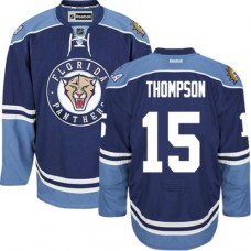 Men Reebok Florida Panthers #15 Paul Thompson Premier Navy Blue Third NHL Jersey