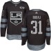 Men Adidas Los Angeles Kings #31 Peter Budaj Authentic Black 1917-2017 100th Anniversary NHL Jersey