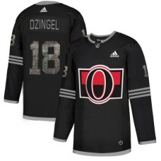 Men Adidas Ottawa Senators #18 Ryan Dzingel Black_1 Authentic Classic Stitched NHL Jersey