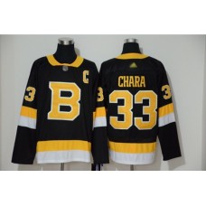 Men Adidas Boston Bruins #33 Zdeno Chara Black Throwback Authentic Stitched Hockey Jersey